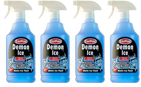 CarPlan Demon Ice - Ice Preventer (Pre Icer) & De-Icer in 1 Litre Spray Bottle (Pack of 4)
