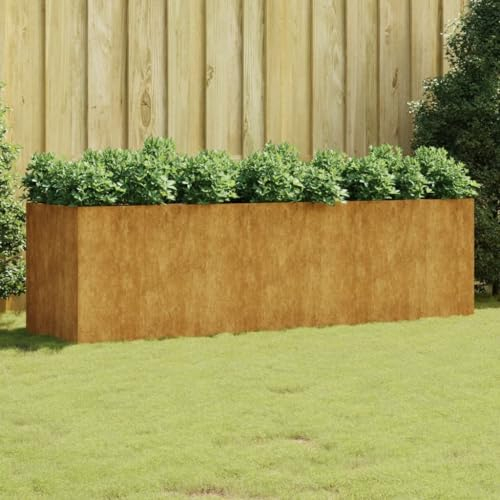 ZEYUAN Hochbeet 280x80x80 cm Cortenstahl, Palettenrahmen, Hochteich, Gemüsebeet, Kräuterregal Balkon, Blumenbeet, Kräuterspirale, Tomatenbeet, Pflanzhochbeet - 824540