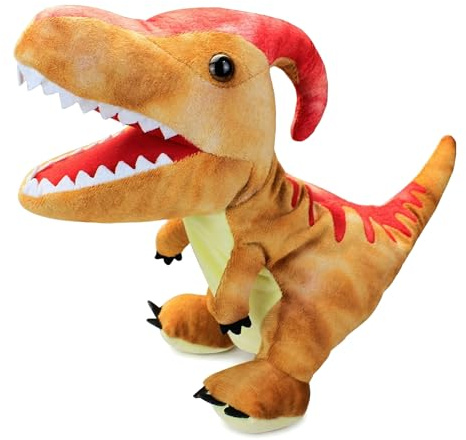 LOMTRATS Dinosaurs handdockor för barn, småbarn inkluderar triceratops och Tyrannosaurus Rex med rörliga öppna munnar, perfekt för berättande, undervisning, förskola, födelsedagspresenter