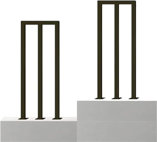 LQSYBHD Corrimano per Scale Ringhiera A Forma Di M,Corrimano In Ferro per Portico Loft,Picchetto Di Corrimano Transitorio per Gradini Esterni O Gradini Interni Montaggio A Pavimento,(Size:75cm/29.5in)