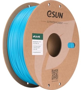 eSUN PLA+ Filament 1.75mm, PLA+HS Hochgeschwindigkeitsdruck 3D Drucker Filament Maßgenauigkeit +/- 0.03mm, 1KG Spule (2.2 LBS) Speedy PLA Plus Filament für High Speed Drucker,Hellblau