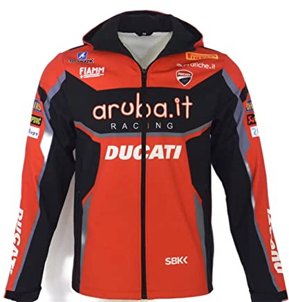 SPONYBORTY Felpe con cappuccio Giacca tuta da corsa﻿ Cardigan per Du-CAti Felpa con zip da uomo per giovani Abbigliamento da ciclismo Moto Ragazzi/A/M