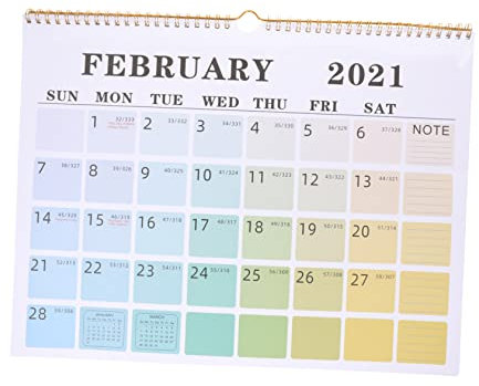 STOBOK Wandkalender Mit Notizfeldern Hängekalender Kalender-notizblock Einfaches Design Für Büro Und Zuhause