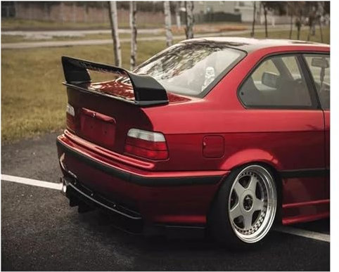Spoiler Flügel Für 3er Spoiler E36 Spoiler ABS-Kunststoffmaterial Unlackiert Oder Glasig Schwarz Für E36 M3 Heckflügel 1990–2000 Heckspoiler(Weiß)
