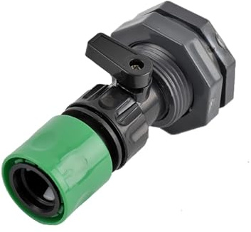 TYNXK Accesorios para Barriles De Lluvia 3/4 Thread PVC Bulkhead Fitting, Pipe Connector for Rain Barrel Garden Hose Adapter Kit Water Tank Gallon Drain Bucket Accesorios para Depósito(J)