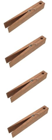 BUGUUYO 4pezzi Clip Asciugamani Legno Giganti Molletta Resistente Per Asciugamani e Biancheria Supporto Multifunzionale Per Bagno e Lavanderia Retro Stile