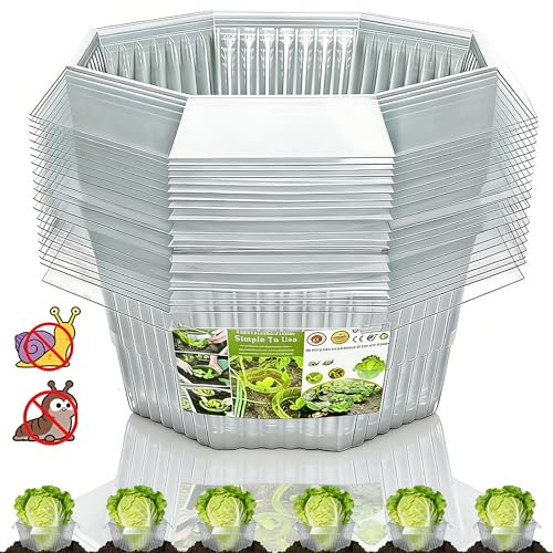 20 Stück Schneckenkragen,Schneckenschutz,Schneckenkragen aus Plastik,Schneckenschutzringe,Schneckenzaun zur Abwehr von Schnecken,für Ihre Salatpflanzen und Kohl - Schützt Pflanzen vor Tierfraß