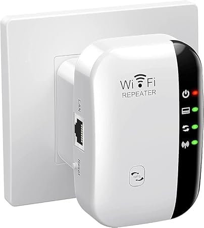2025 Newest WiFi Extender, WiFi Booster, wifi extender booster Covers Up to 4000 Sq.ft and 50 Devices, Internet Booster - with Ethernet Port, Quick Setup, Home Wireless Signal Booster, UK plug (White)