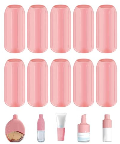 10 Pezzi Manicotti Elastici da Viaggio, Custodia per Bottiglia in Silicone, Kit Liquidi e Accessori per Boccette - Protezione Bottiglie