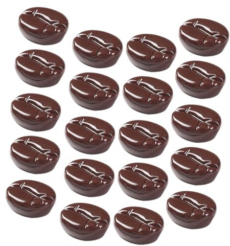 UPKOCH 25pcs Lifelike Simulated Coffee Beans Model for Crafts and Creative Decor Realistic Food Accessories for Parties Weddings and Restaurant Displays