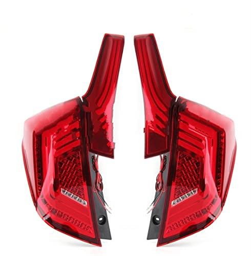 DZSYINGLONGSM Feux arrière 2 Pièces pour Fit pour Jazz Chback 2014 2015 2016 2017 LED Feu Arrière Réflecteur Frein Tourner Simple Antibrouillard Feu de Arriere Remorque LED