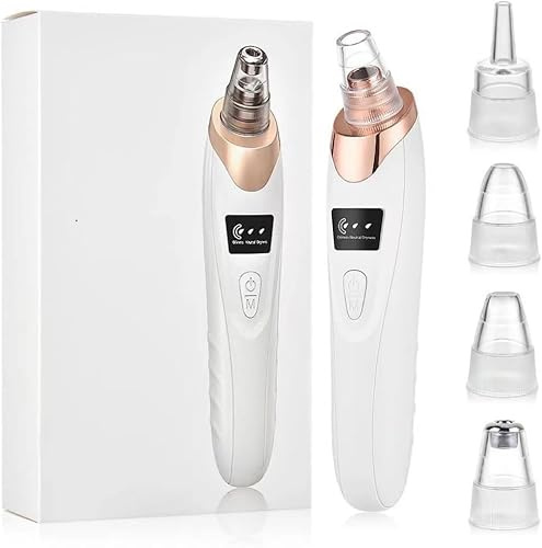 Extracteur de points noirs, extracteur de points noirs, extracteur de pores, aspirateur de pores, nettoyeur de pores du visage, 5 puissances d'aspiration réglables, 5 sondes, rechargeable par USB