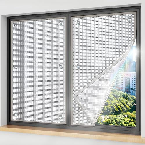 Pellicola Termica Isolante Caldo E Freddo Per Vetri Finestre, Pellicole Di Isolamento Termico Foglio Di Alluminio Con Ventosa, Copertura Per Porta E Tetto Adesivo Per Parasole(Grigio,70x135cm)