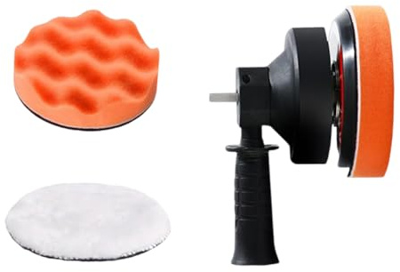 VIVIWI Pulidor de pulidor de coche de 125 mm, pulidora de doble acción con 2 almohadillas de pulido para detalles de coche, encerado