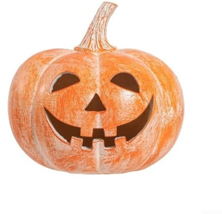 Décoration en forme de citrouille d'automne faite à la main avec intérieur creux pour accueillir des lumières LED, convient pour l'affichage sur les étagères, cheminées ou tables à l'intérieur (17 cm)