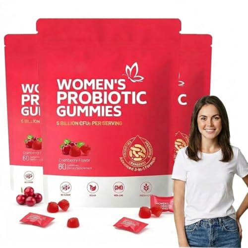 Gummose Probióticos para Mujeres, Probióticos Gummose Mujer, Gummies Probióticas Mujeres, Promueve el Equilibrio del pH, el Equilibrio del Lievito y la Salud Inmunitaria | Rinfre，3