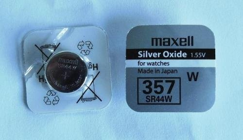 Maxell SR44W Battery Button Cell, Watch Battery