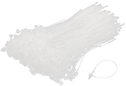 sourcing map 80mm Snap Lock Pin Security Loop Plastic Tag Fastener Cable Tie 500pcs