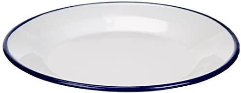 Ibili Plato Llano ESMALTADO 24 CM, Stainless Steel, weiß