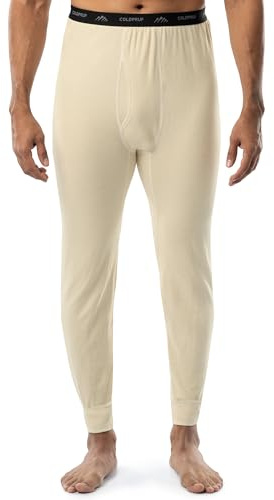 ColdPruf Men's Authentic Dual Layer Wool Plus Blend Base Layer Thermal Underwear Pant, Oatmeal, 2X Tall