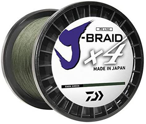 Daiwa Unisex-Erwachsene J-Braid x4 Geflochtene Schnur, dunkelgrün, 50 lb
