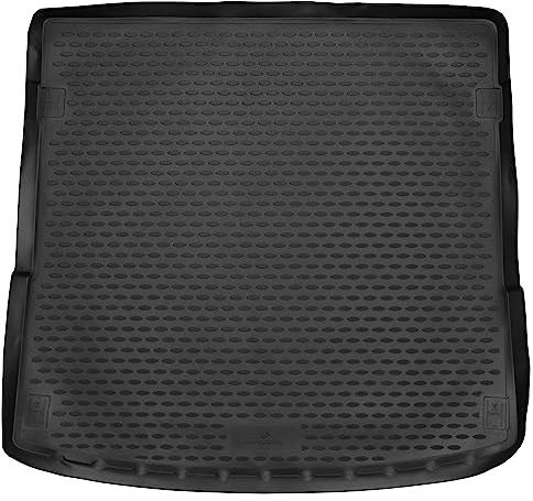 WALSER XTR Kofferraumwanne für Audi Q7 03/2006-01/2016, 100% passgenaue Antirutschmatte Auto, Gummimatte Auto, Kofferraum Schutzmatte, Anti Rutsch Matte Gummi, Auto Gummimatten