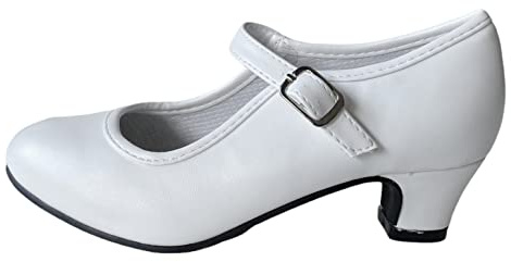 La Señorita Flamenco Scarpe Spagnola Sevillane Bianco Avorio Bambini (37 EU)