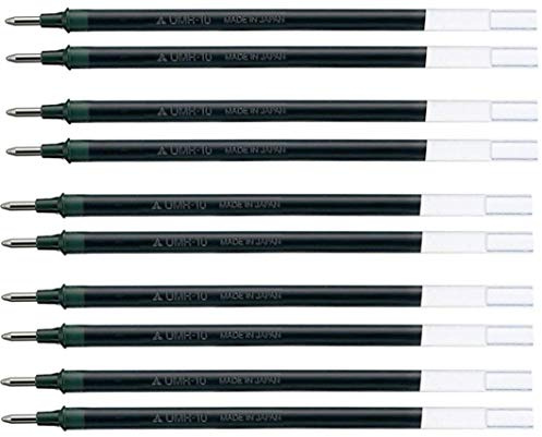 10er Pack uni-ball Refillminen UMR-10 für Gelschreiber Gel Impact/Broad UM 153S UM153S- UM 153C Strichfarbe: schwarz (10)