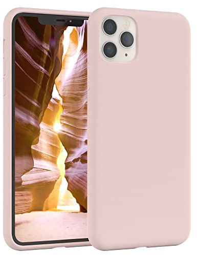 EAZY CASE Premium Silikon Handyhülle kompatibel mit iPhone 11 Pro Max Slimcover mit Kameraschutz und Innenfutter, Silikonhülle, Schutzhülle, Bumper, Handy Case, Hülle, Softcase, Rosa