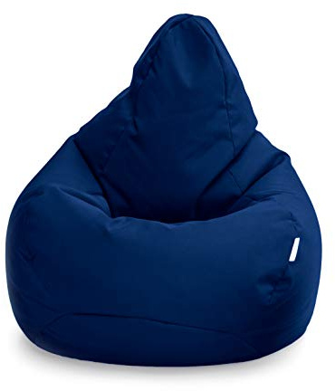 Loft 25 Gaming Sitzsack Outdoor | Gaming Sessel für den Innenbereich des Wohnzimmers im Freien | Wasserbeständig | Ergonomisches Design zur Körperunterstützung | Langlebig und Bequem (Navy, Sitzsack)