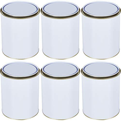 UltraBODY Empty Paint Can with Lid Mixing Metal Tin Cans with Metal Lever Lids Multipurpose Paint Storage Container for DIY Projects Arts and Crafts Paint Cans (250ml)