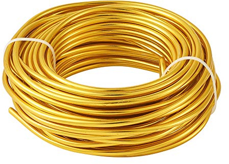 Beadthoven - Filo di alluminio per lavori artigianali, 6 gauge (4 mm), flessibile e pieghevole, per realizzare gioielli, confezioni e sculture floreali