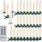 MONZANA® Christbaumkerzen LED Kabellos 30er Set Batterie Timer Fernbedienung Echtwachs Optik Lichterkette Weihnachten Flackernd Bunt Weihnachtsbaum