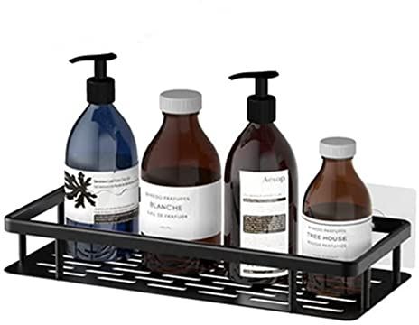 YGMXZL Stilvolles Bad Duschablage,Ohne Bohren Wand Duschregal,Selbstklebendes Badezimmer Regal für Badezimmer Und Küche Wand Duschregal 1 Stück (Black)
