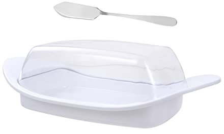 Butter Dishes Butter Container Cheese Butter Container Dish Storage Box with Lid and Scoop Cutter Butter Keeper Container Food Storage Butter Holder Storage Butter Keeper Butter Dish ( Color : White )