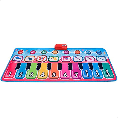 BONTEMPI 46943 Interaktiver Kinderteppich, Mehrfarbig mit 10 Tasten / Klavierteppich, Kinder-Klavier