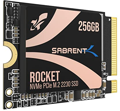 SABRENT 2230 M.2 NVMe Gen 4 256GB, Interne SSD 4650 MB/s Lesen, PCIe 4.0 X4, Internes Solid State Drive, kompatibel mit Steam Deck, Surface pro, PCs, NUCs und Laptops [SB-2130-256GB]