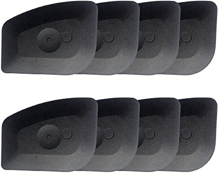 Pan Scrapers Dish Scraper Tool Set, 8Pack Cast iron Cleaner Scraper Multifunctional Scraper Polycarbonate Plastic Pan Pot Scraper, Iron Skillet Scraper Scrubber for Cleaning Grease, Kitchen (Black)