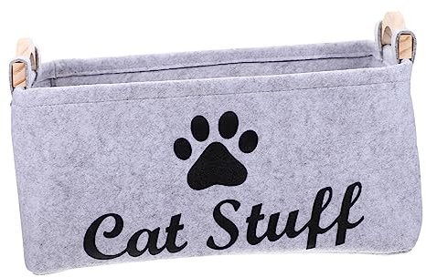 POPETPOP Pet Toy Storage Basket Organizer Für Hundespielzeug Katzenzubehör Und Decken Handgefertigte Aufbewahrung Mit Holzgriffen Für Raumgestaltung