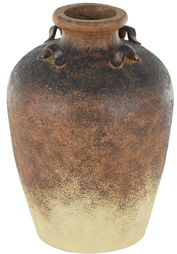 Deco 79 Magnesium Oxide Decorative Vase Textured Ombre Antique Amphora Centerpiece Vase, Flower Vase for Home Decoration 14 x 14 x 20, Copper