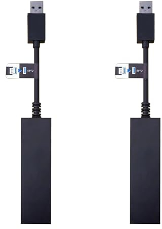 Flylin 2 Stück PS5 VR Kamera Adapter für PS4 V1/V2 - PSVR-Konverterkabel für PlayStation 5
