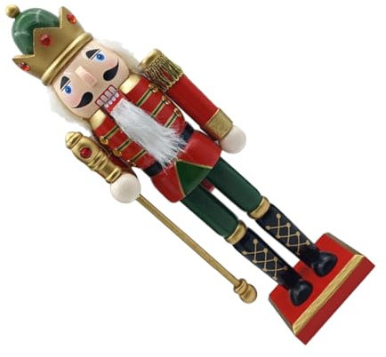 RORPOIR Decorazione Natalizia Legno Soldato Di Noci Artigianale Per Festività Per Tavolo e Regali Di Natale