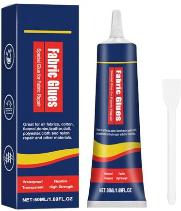 Colla per tessuti, colla per tessuti, colla per tessuti, colla per tessuti portatile, 50 ml, riutilizzabile e trasparente, 24 ore, colla per tessuti permanente, per vestiti