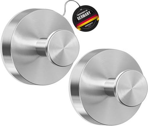 LINKWAY Portasalviette senza foratura Ganci Adesivi Acciaio Inox Gancio Per Asciugamani, Gancio adesivo Bagno, Cucina, Vetro, Specchio Estremamente Robusto Gancio di Alta Qualità (argentato)