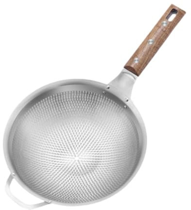 KESOTO Colador de Cocina con Cucharón de Acero Y Espumadera, tal como se describe, Grande 47.8 Cm X 27