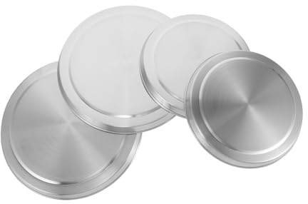 OSALADI Tapa Para Placa De Inducción y Alfombrilla De Acero Inoxidable Protector Multifuncional Para Cocina Eléctrica Juego De 4 Piezas Accesorio Para Utensilios De Cocina Adecuado Para Protección