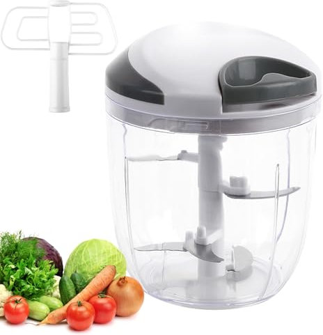 SupRovare 900 ml, tritatutto per cipolle, verdure e cipolle, tagliaverdure manuale, frullatore di frutta da cucina, tritatutto multiplo per insalata, carne, aglio, noci, frutta e erbe aromatiche
