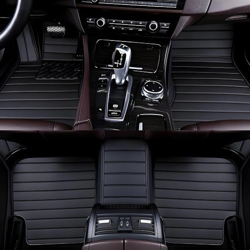Anpassen Fußmatten für Mercedes Benz A/B/C/E/S/GL/GLA/GLC/GLK/GLS-Klasse | Transit PU-Leder Allwetter Auto Fussmatten Set, wasserdicht & rutschfest, maßgeschneidert (LHD)