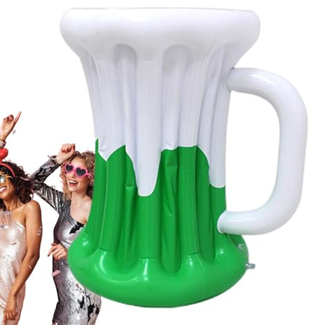 Inflatable Ice Cooler, PVC Inflatable Beer, 22x20x3cm, Portable Floating Beverage Container, Large Party Decorations for Pool, Beach, Birthday, Barbecue, Outdoor Gatherings