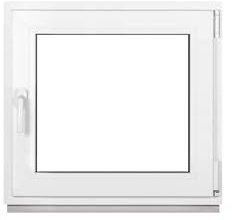 Framex Finestra in plastica bianca, larghezza x altezza 75 x 75 cm (750 x 750 mm), 3 scomparti (32 mm), girevole DIN a sinistra, di alta qualità, tutte le misure